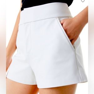 Alice and Olivia white leather shorts! Size 2, worn once